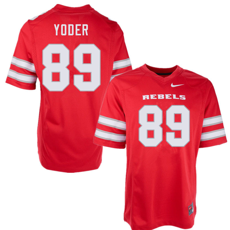 Men #89 Tyler Yoder UNLV Rebels College Football Jerseys Sale-Red
